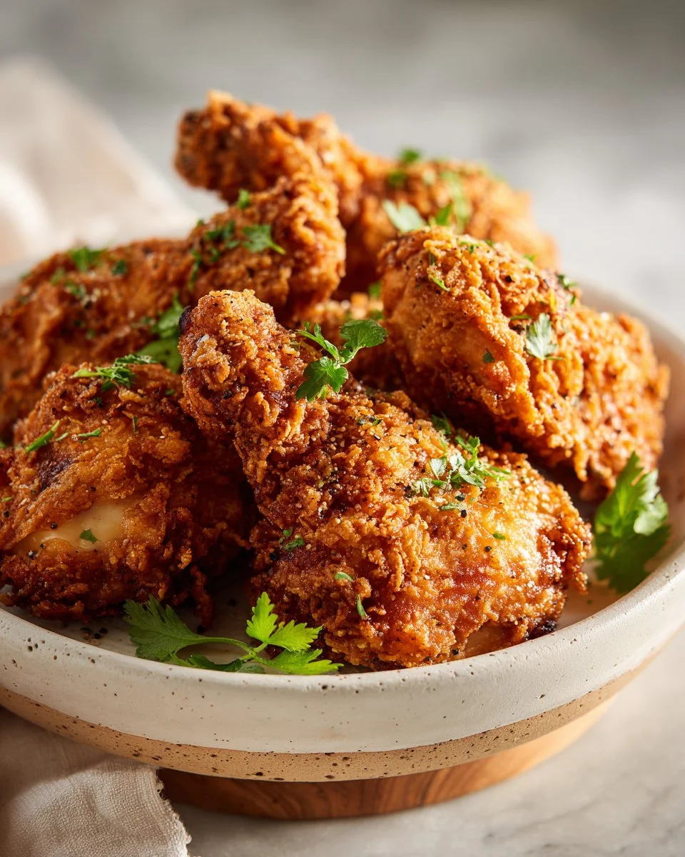 Delicious salt and pepper crispy chicken served on a plate