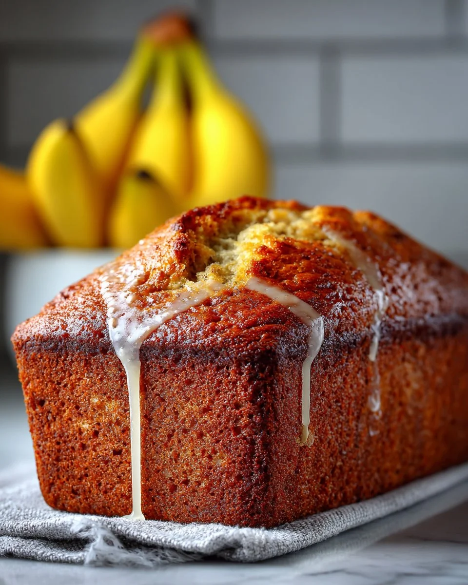Deliciously moist banana bread fresh out of the oven