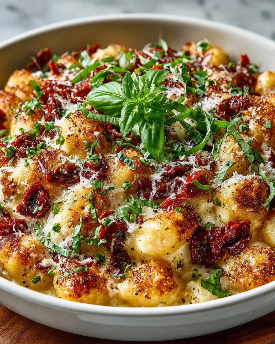 Baked Sun Dried Tomato Ricotta Gnocchi