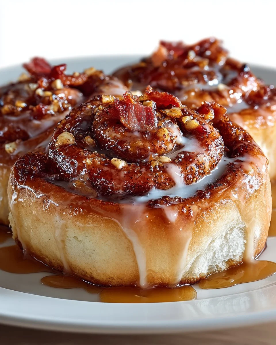 Bourbon Maple Bacon Cinnamon Rolls