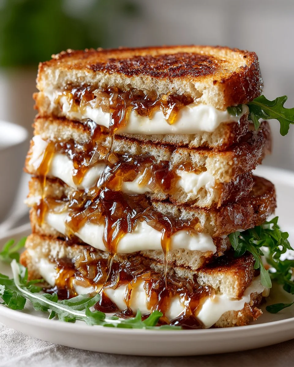 Brie and Caramelized Onion Grilled Cheese Brie and Caramelized Onion Grilled Cheese