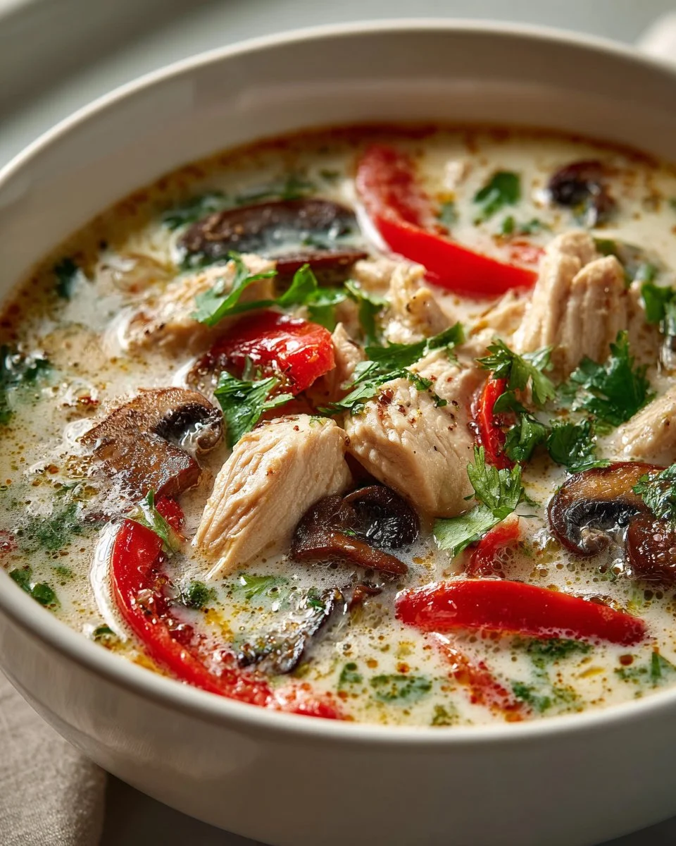 Creamy Thai Coconut Chicken Soup