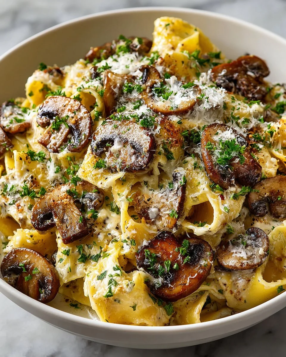 Creamy Truffle Mushroom Pappardelle