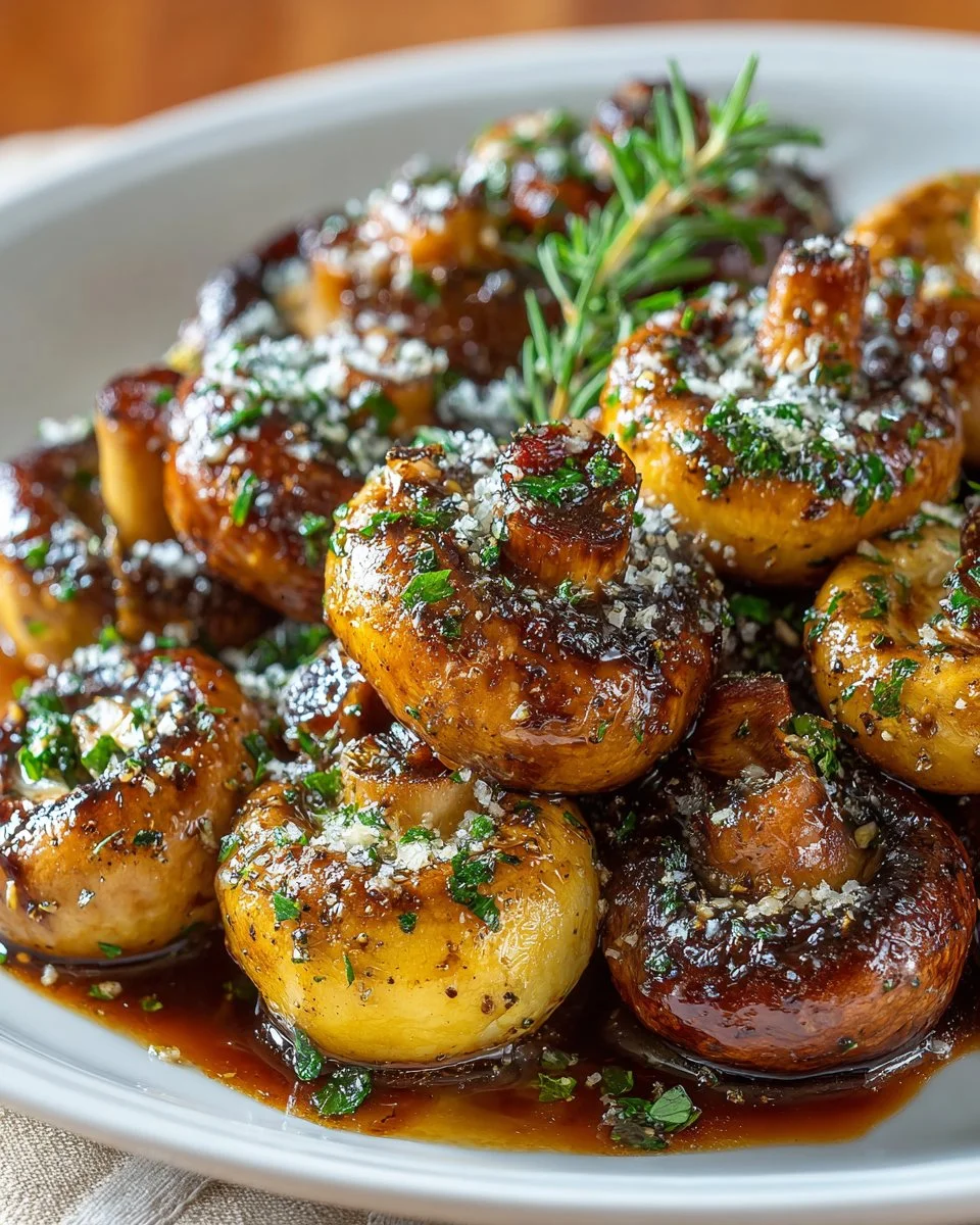 Easy Oven-Roasted Mushrooms with Soy Sauce & Honey