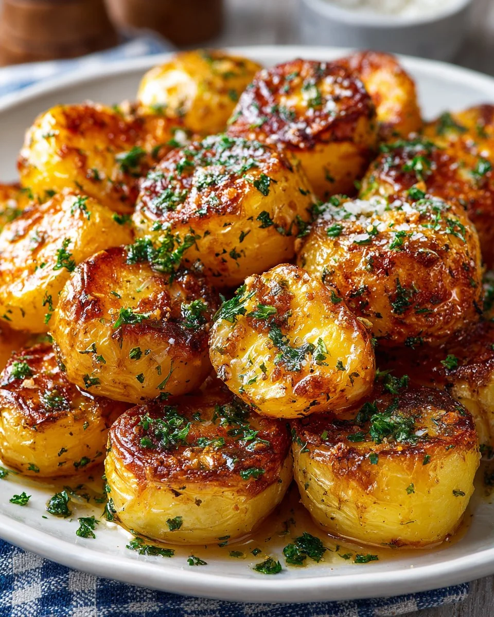 Garlic Crispy Greek Lemon Potatoes