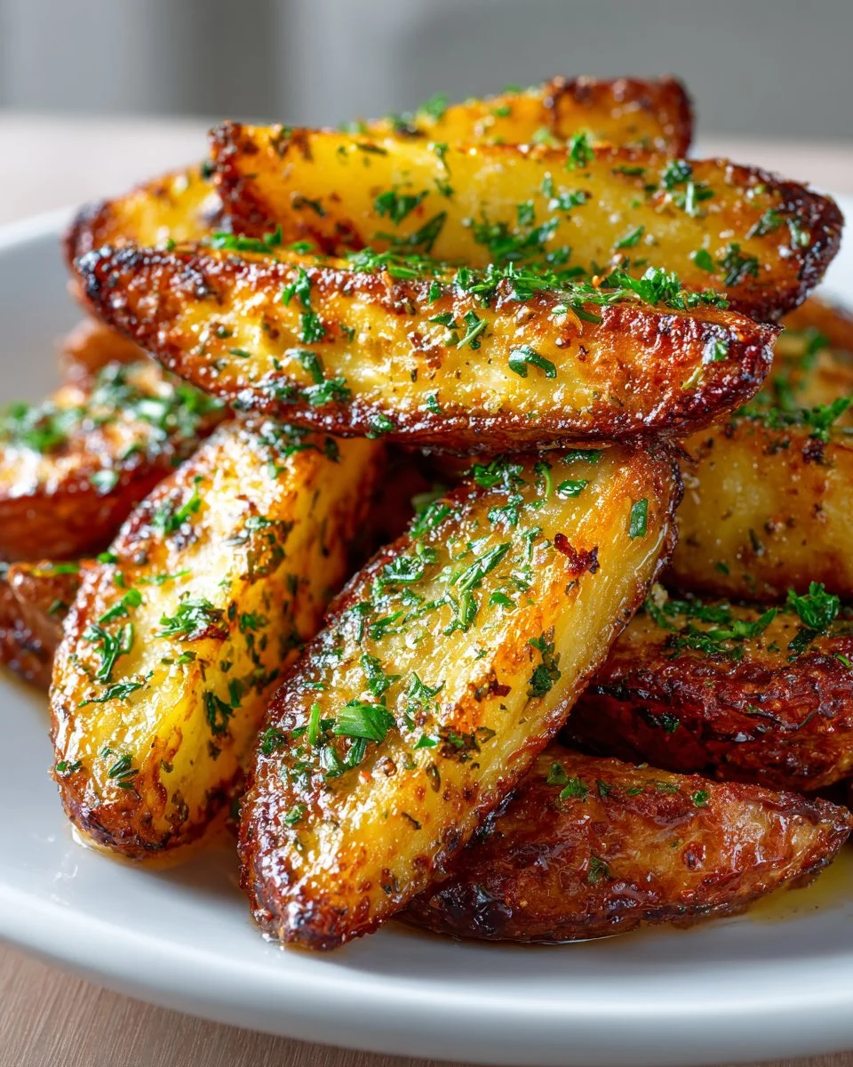 Lemon Oregano Roasted Potato Wedges