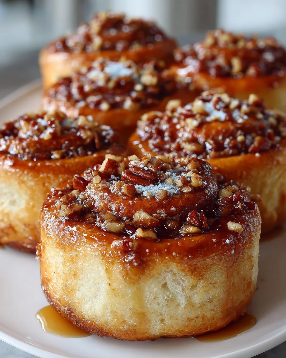 Maple Turkey Bacon Pecan Sticky Buns fresh out of the oven