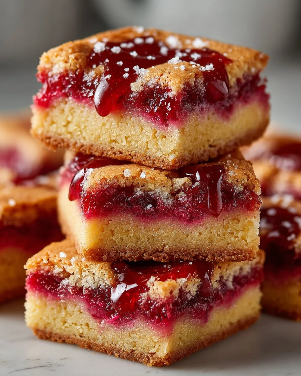 Raspberry Lemonade Blondie Squares
