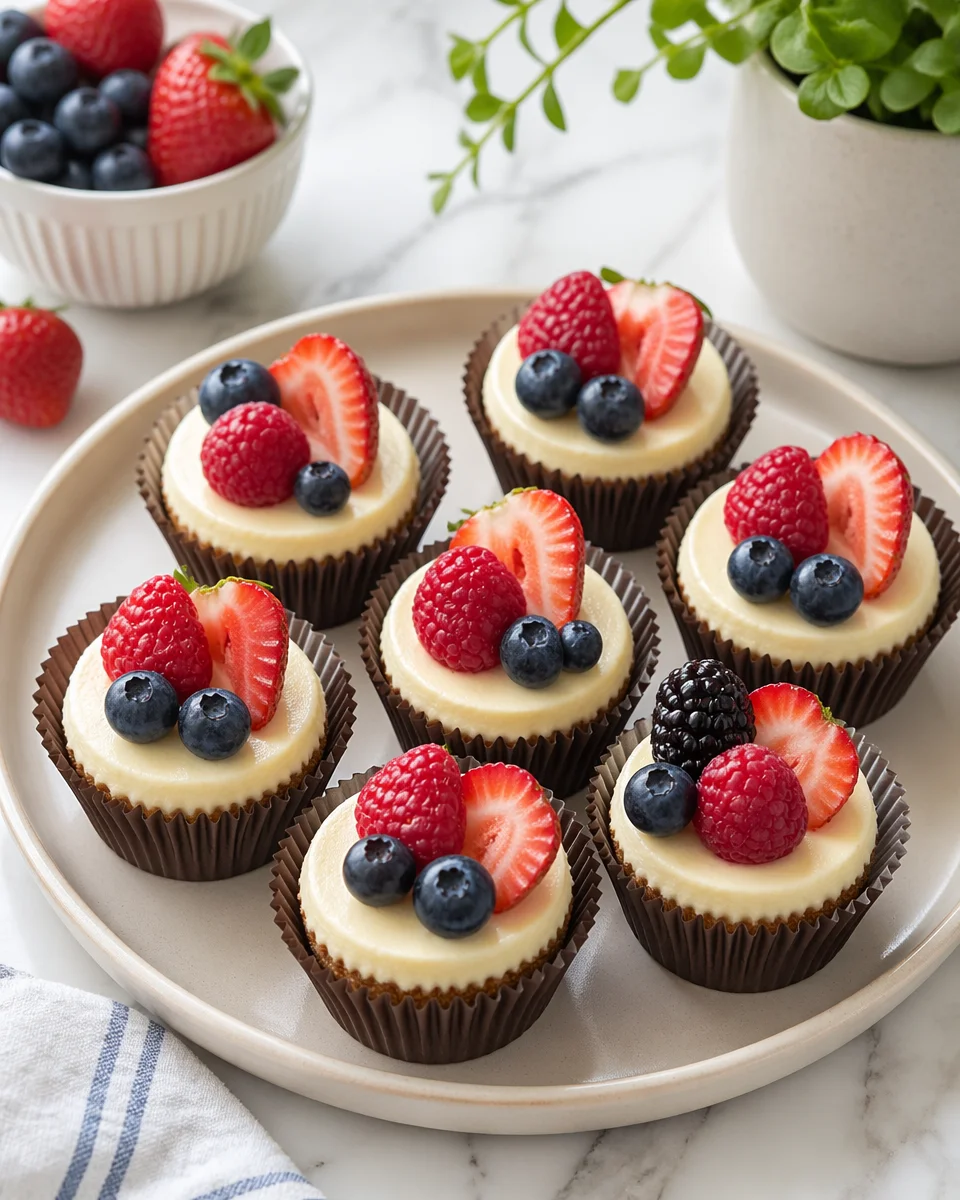 4th of July Berry Cheesecake Cupcakes