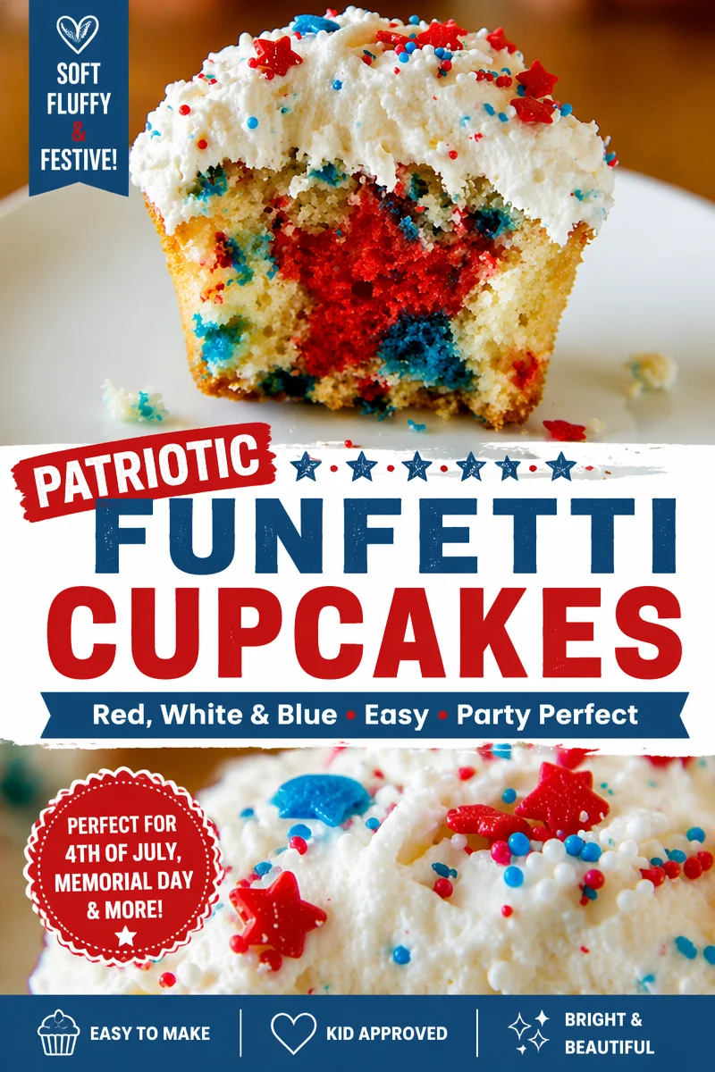 4th of July Vanilla Bean Patriotic Cupcakes