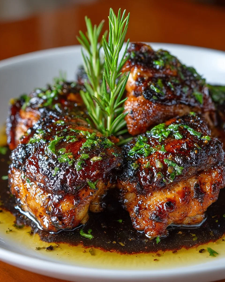 Balsamic Glazed Grilled Chicken Thighs