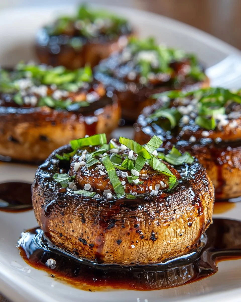 Balsamic Glazed Grilled Portobello Mushrooms