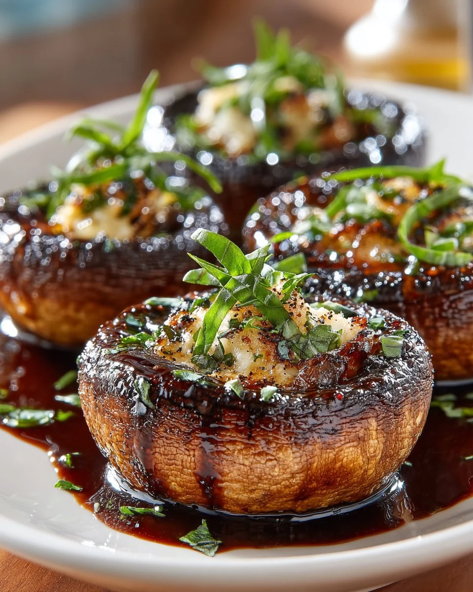 Balsamic Glazed Grilled Portobello Mushrooms