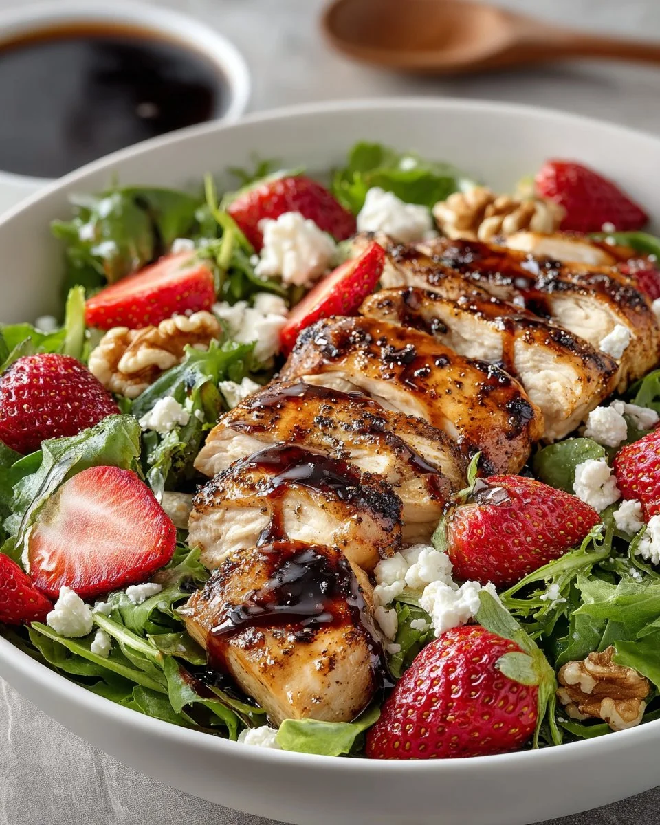 Balsamic Glazed Strawberry Chicken Salad