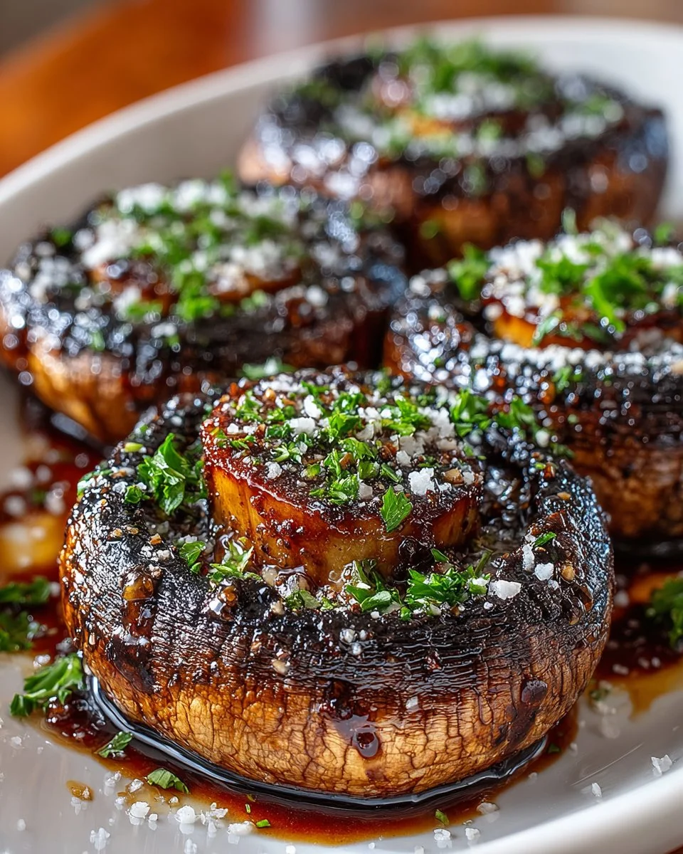 Balsamic Marinated Grilled Portobello Mushrooms