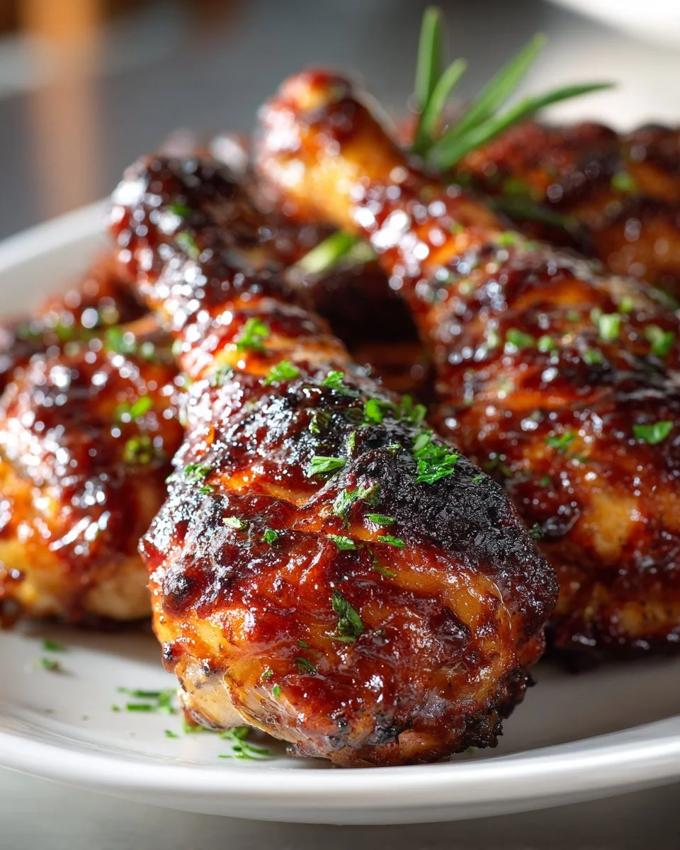 BBQ Glazed Turkey Drumsticks