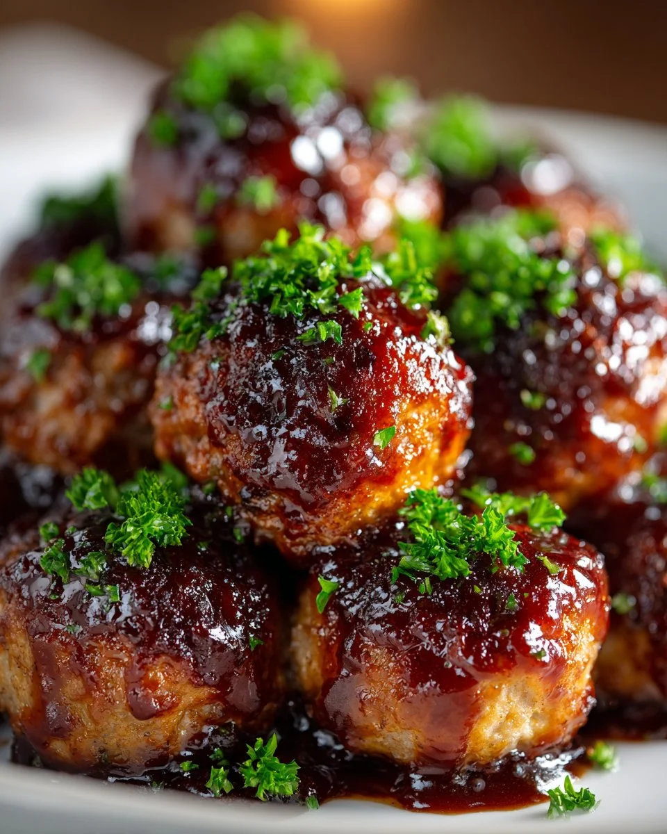 BBQ Glazed Turkey Meatballs