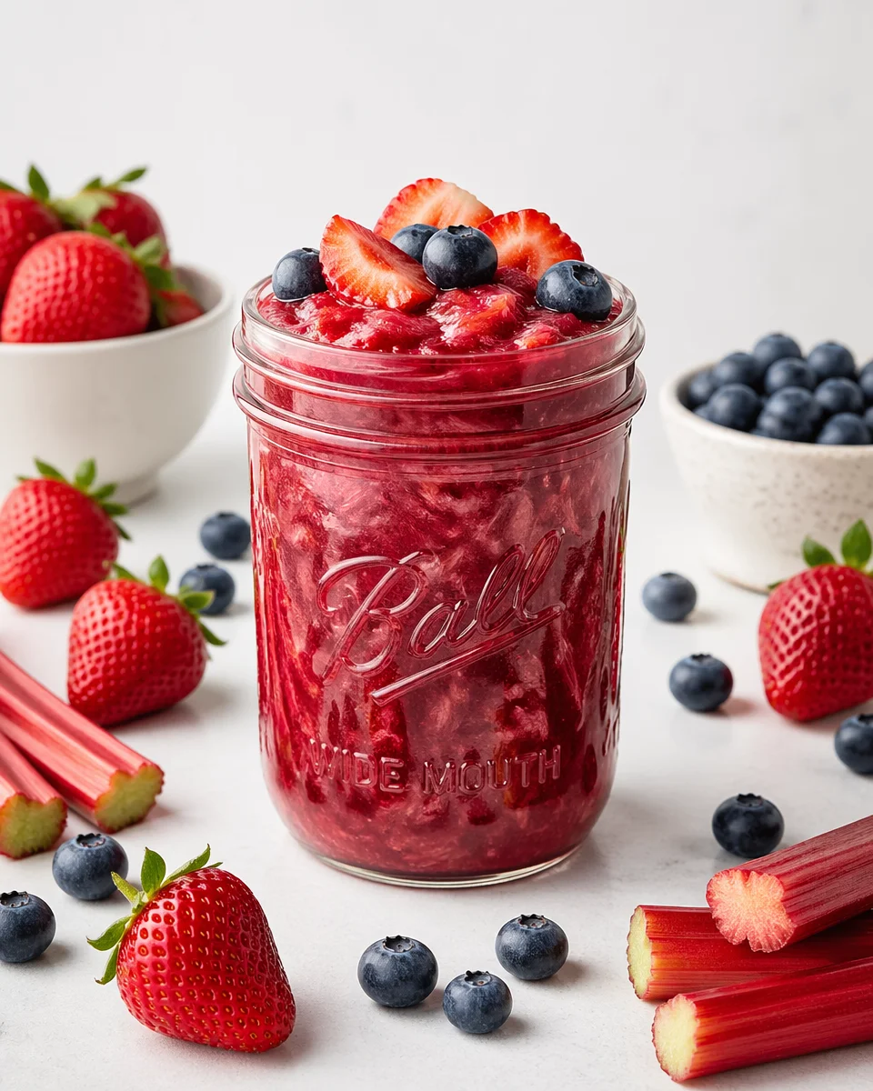 Best Homemade Rhubarb and Berry Sauce