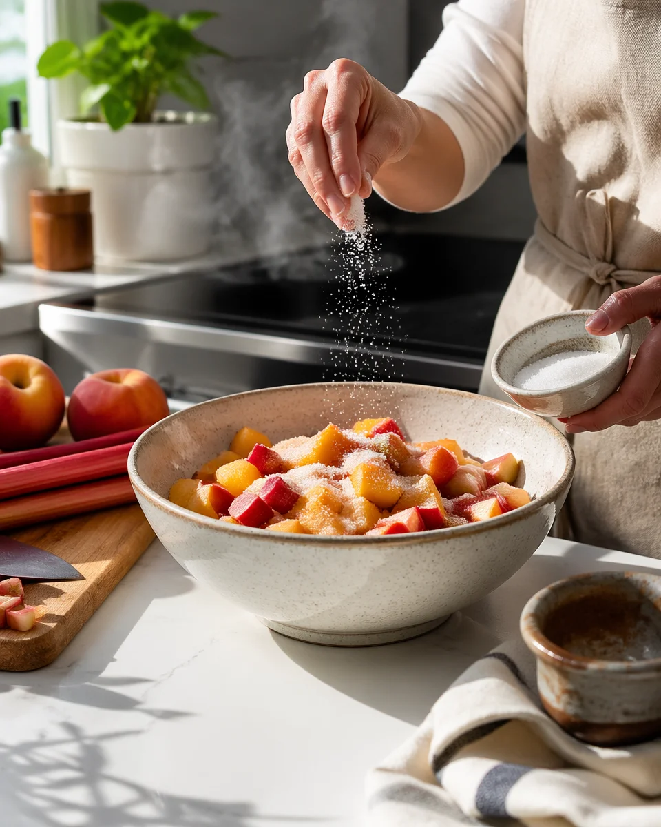 Best Rhubarb and Peach Crumb Bars