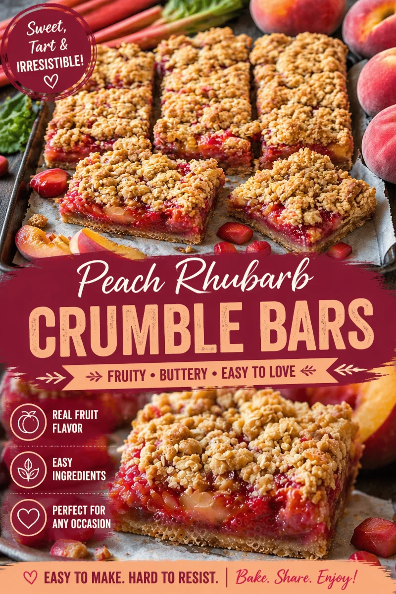 Best Rhubarb and Peach Crumb Bars