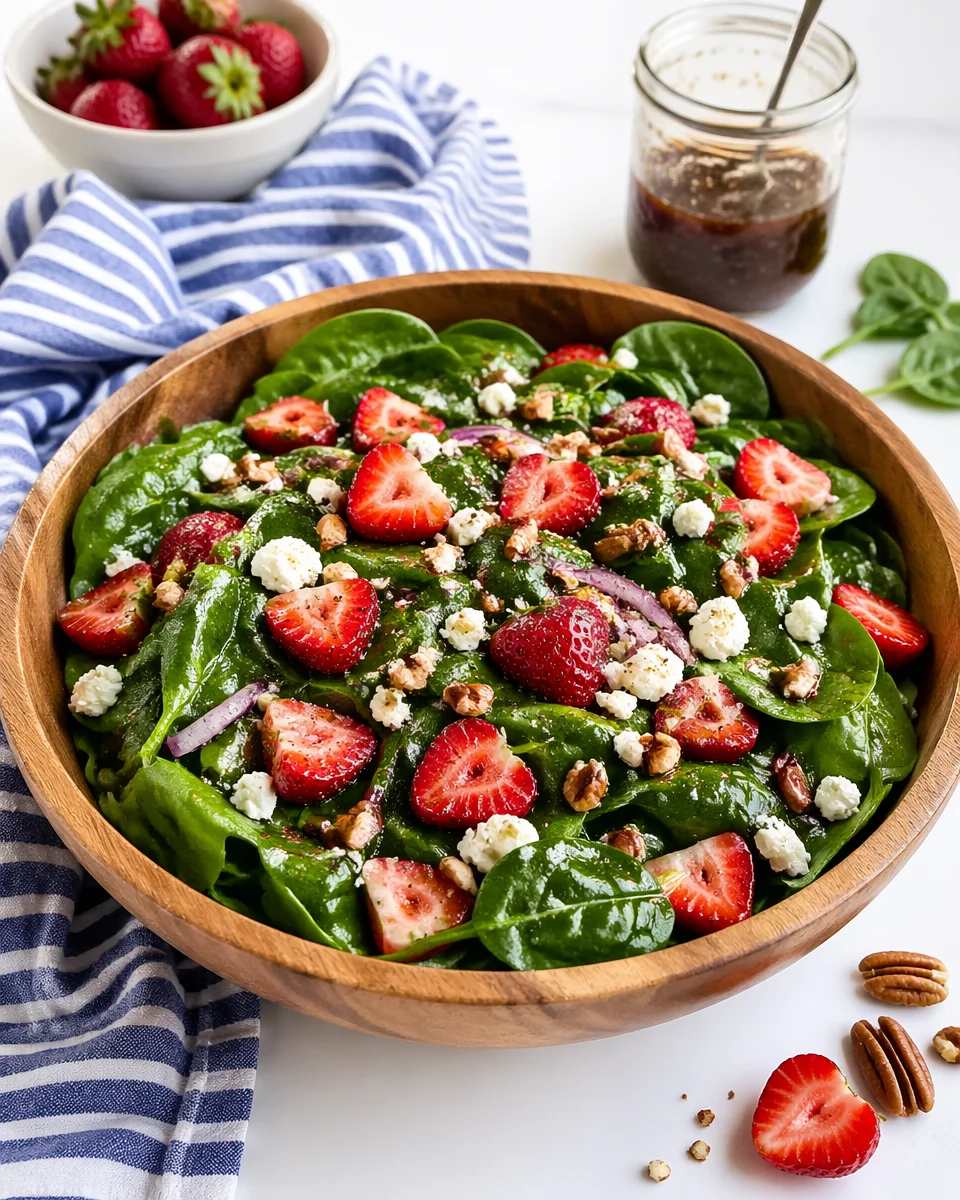 Best Summer Strawberry and Spinach Salad