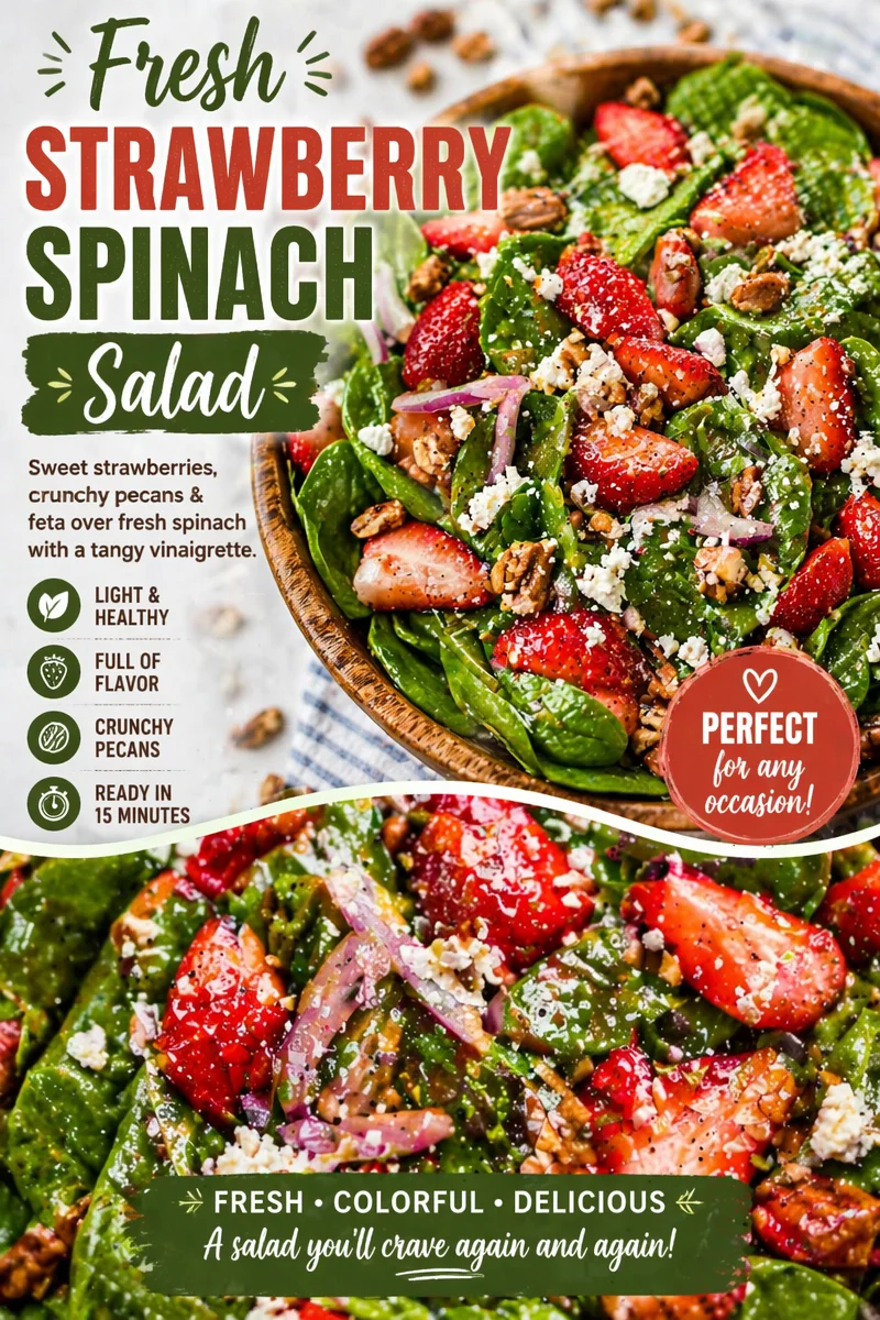 Best Summer Strawberry and Spinach Salad