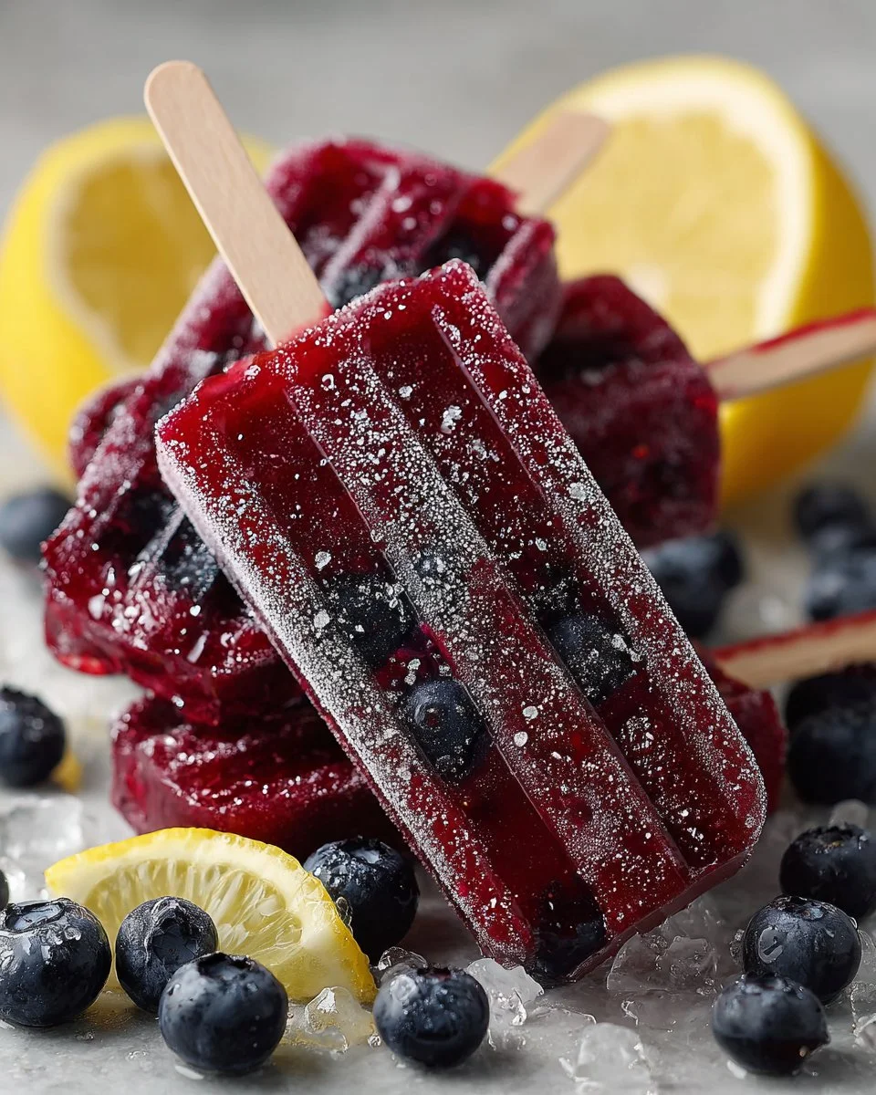 Blueberry Lemonade Popsicles