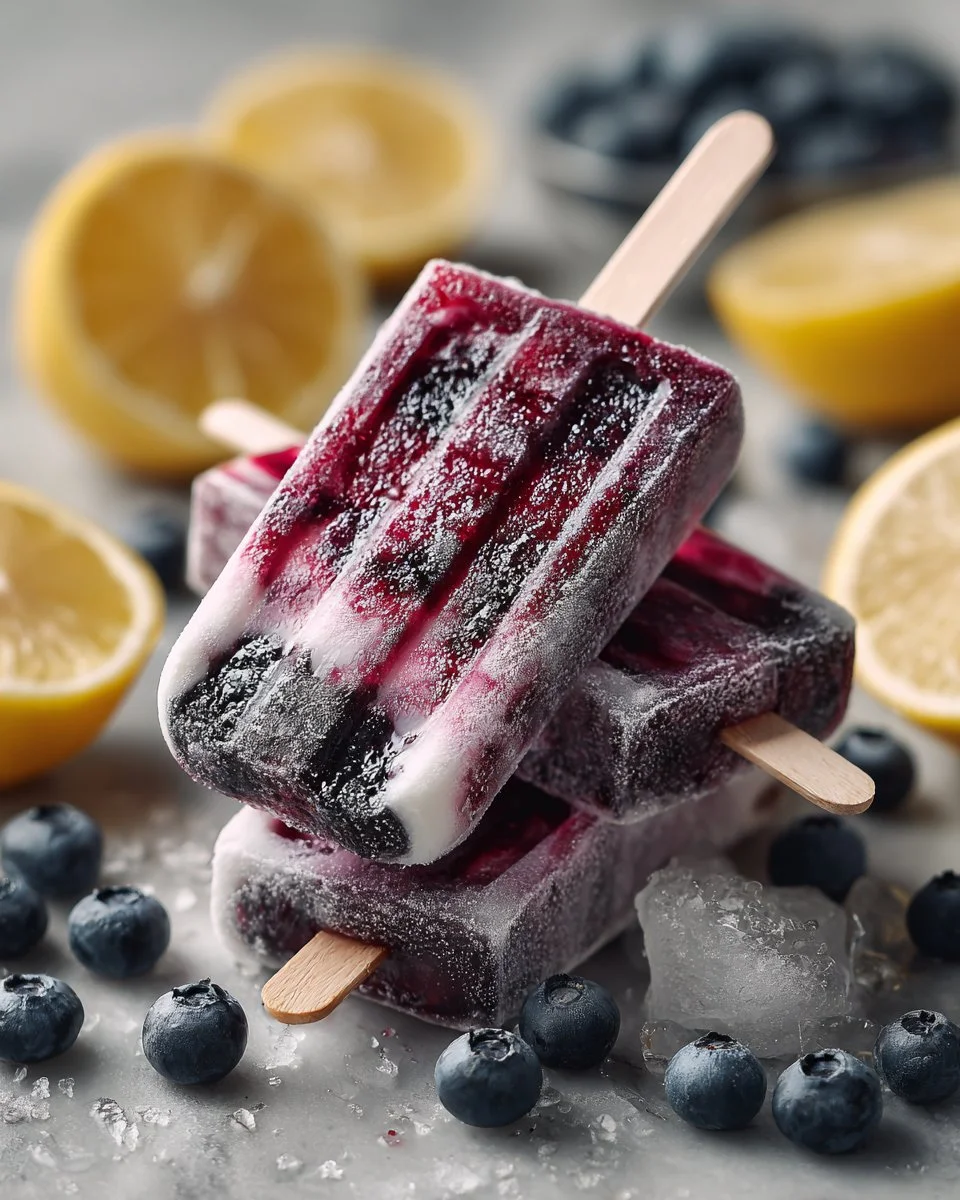Blueberry Lemonade Popsicles