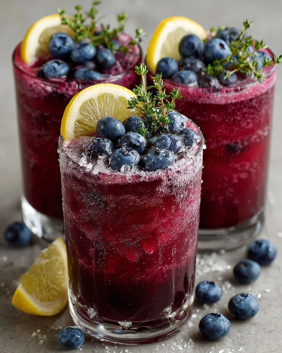 Blueberry Thyme Lemonade Mocktail