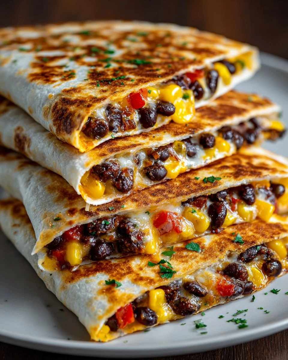 Cheesy Black Bean Quesadillas