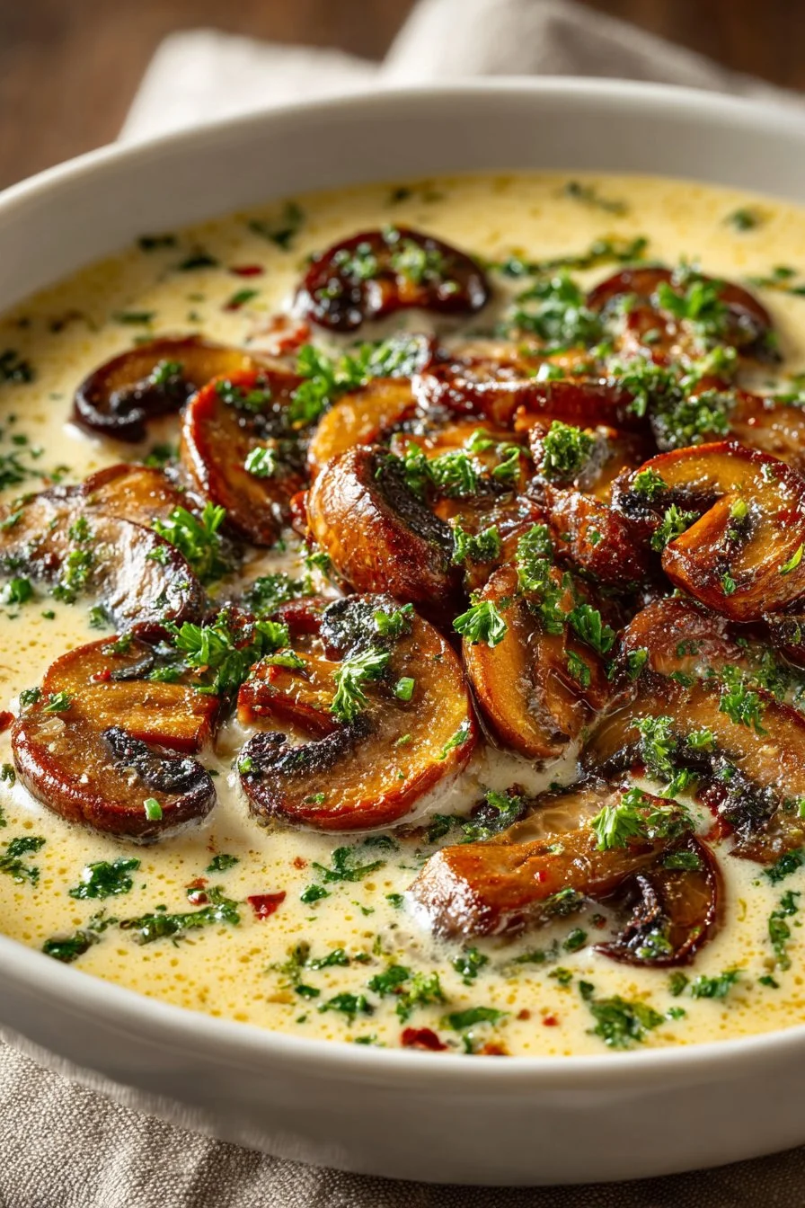 Classic Homemade Creamy Mushroom Soup