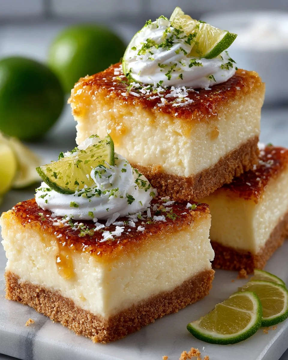 Coconut Lime Cheesecake Bars