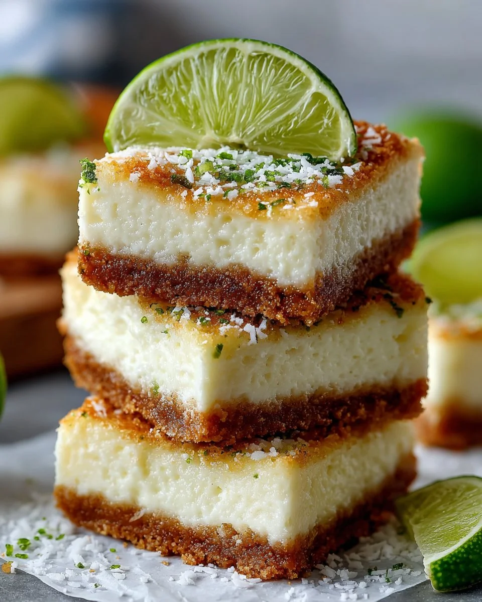 Coconut Lime Cheesecake Bars