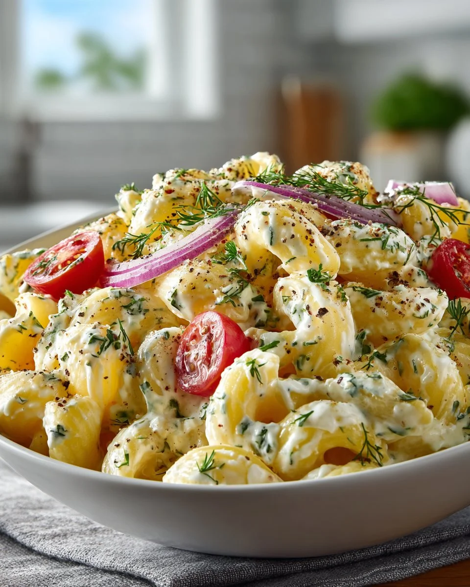 Creamy Dill Macaroni Pasta Salad