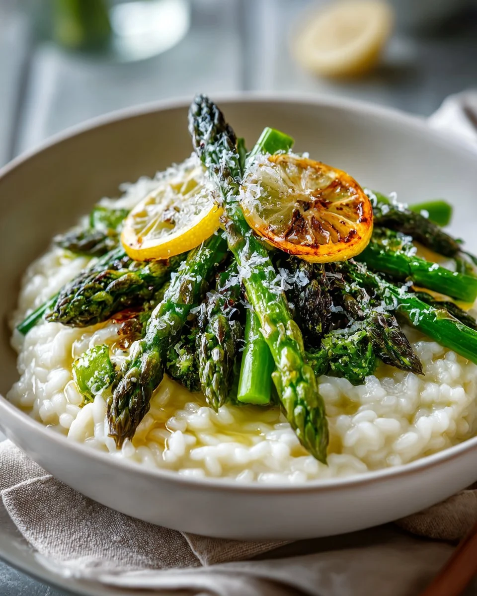 Creamy Lemon Asparagus Risotto