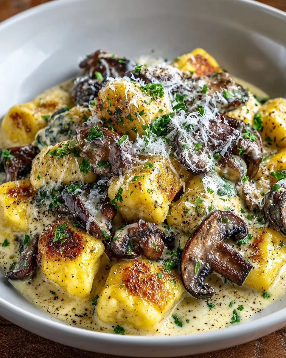 Creamy Mushroom and Truffle Gnocchi