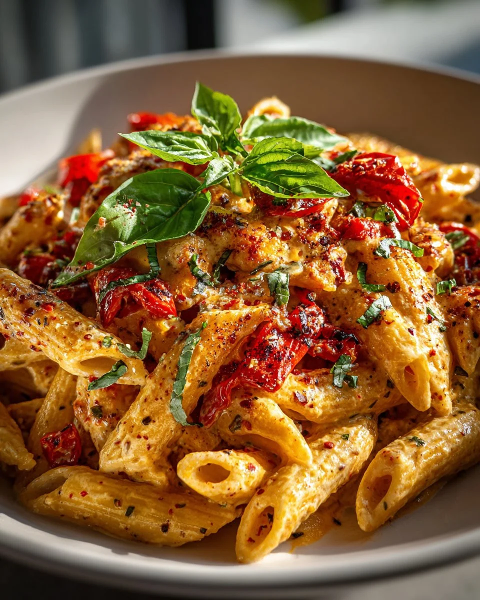 Creamy Roasted Red Pepper Penne