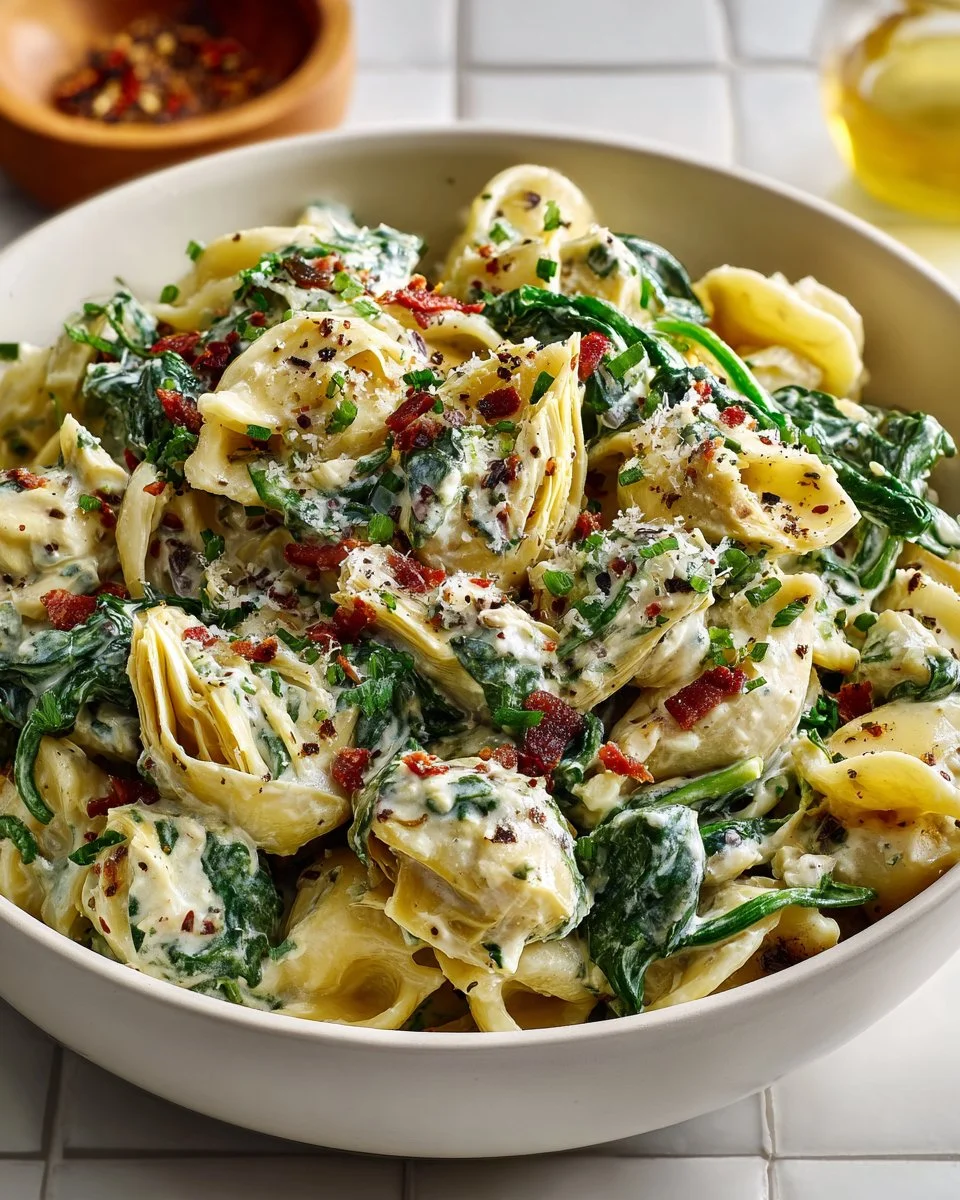 Creamy Spinach and Artichoke Pasta Salad