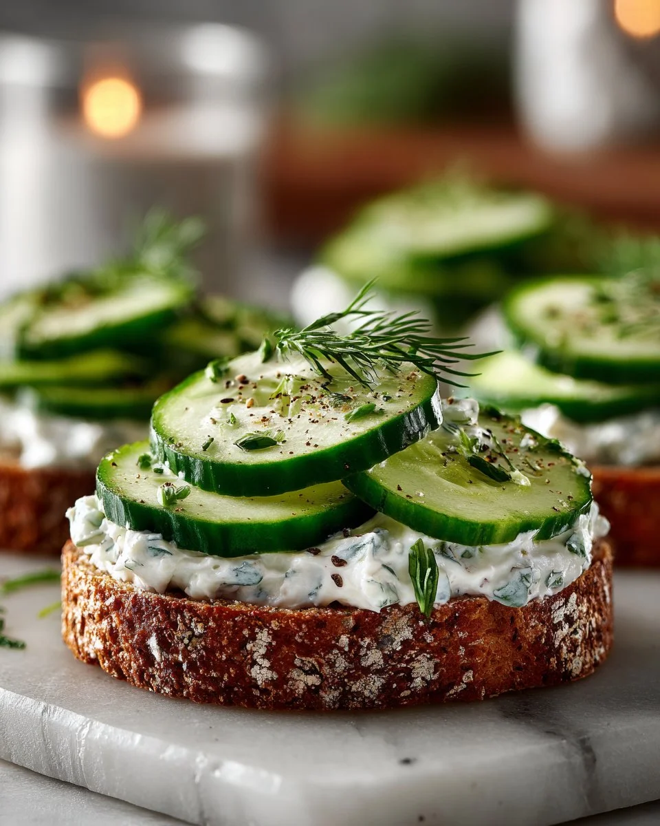 Cucumber Sandwiches with Herbed Cream Cheese