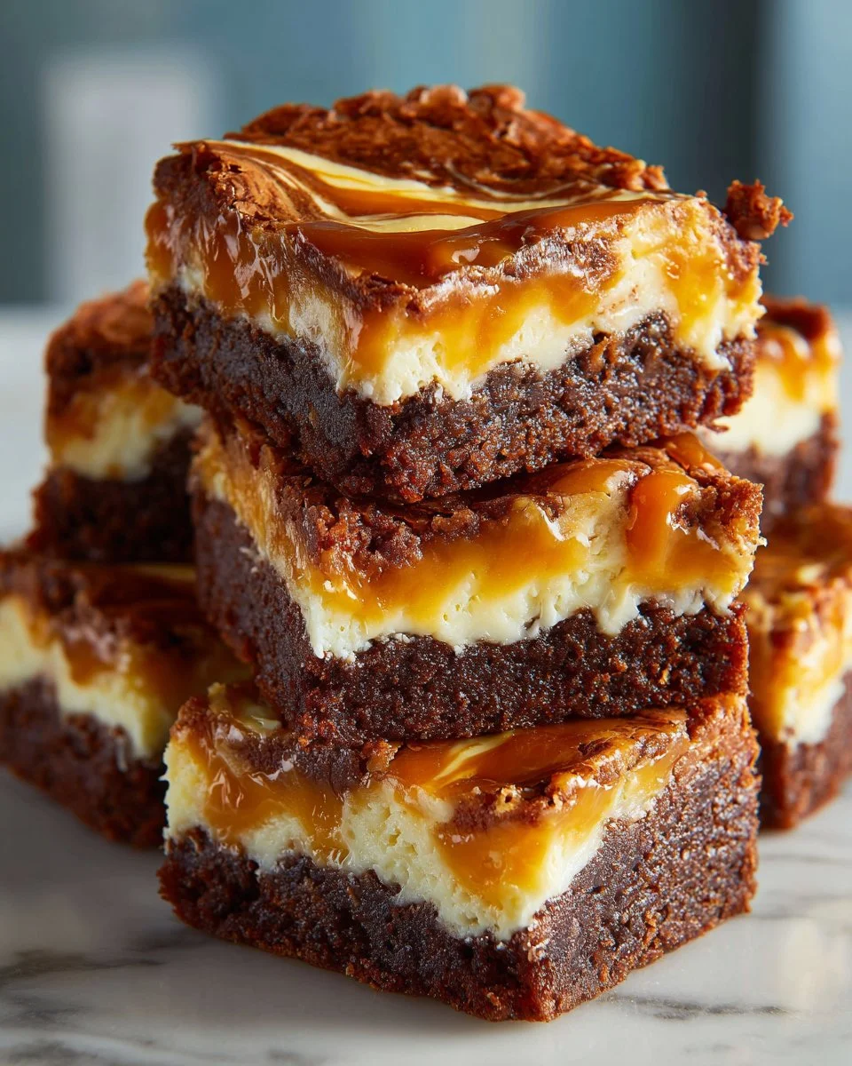 Dulce de Leche Swirled Brownies