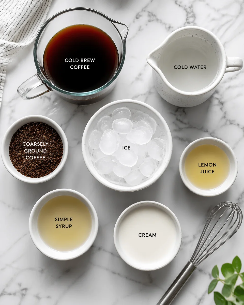 Easy Cold Brew Coffee Mocktail with Cream