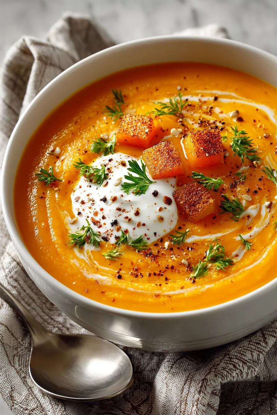 Easy Slow Cooker Butternut Squash Soup