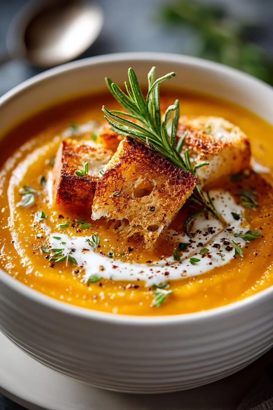Easy Slow Cooker Butternut Squash Soup