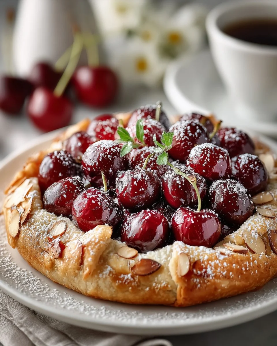 Fresh Cherry and Almond Galette
