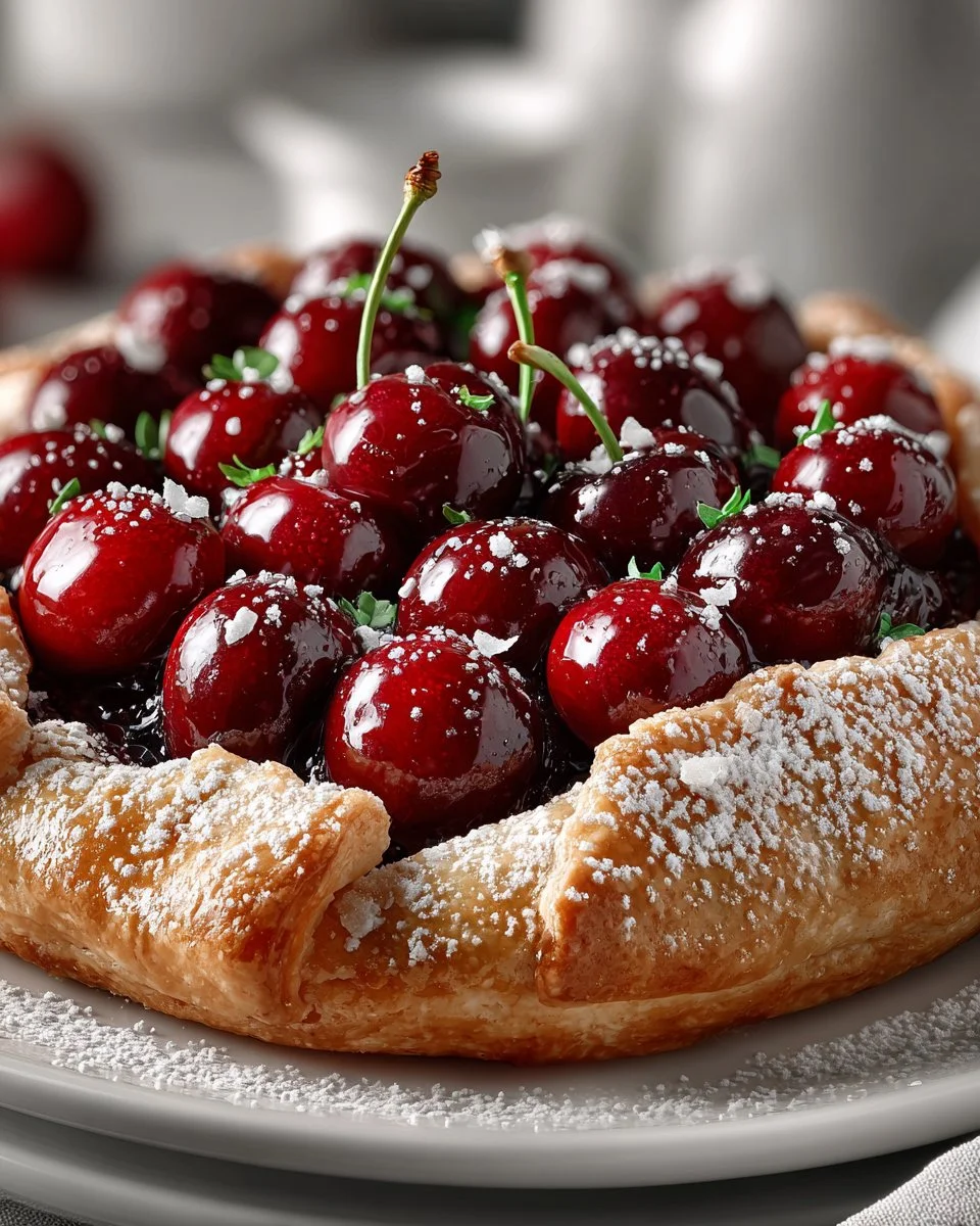 Fresh Cherry and Almond Galette