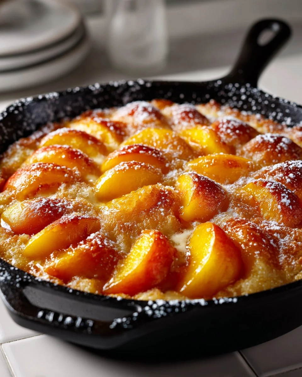 Fresh Peach Cobbler Skillet