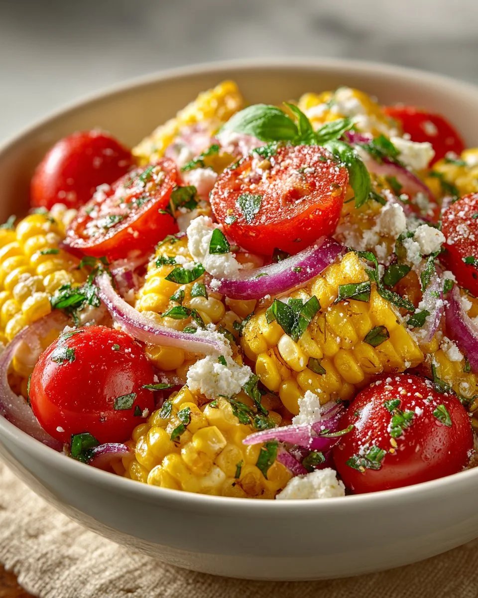 Fresh Sweet Corn and Cherry Tomato Salad