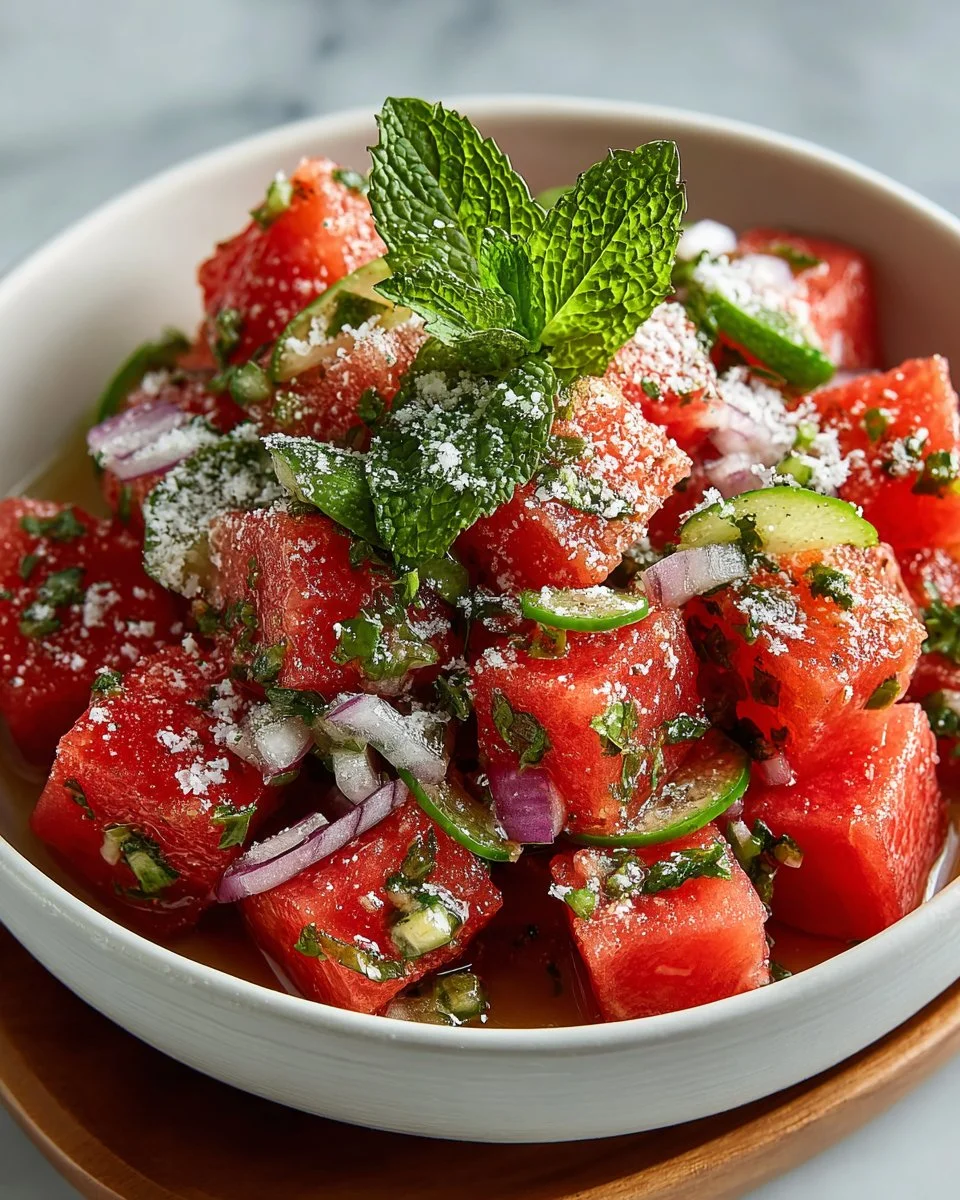 Fresh Watermelon and Mint Salsa