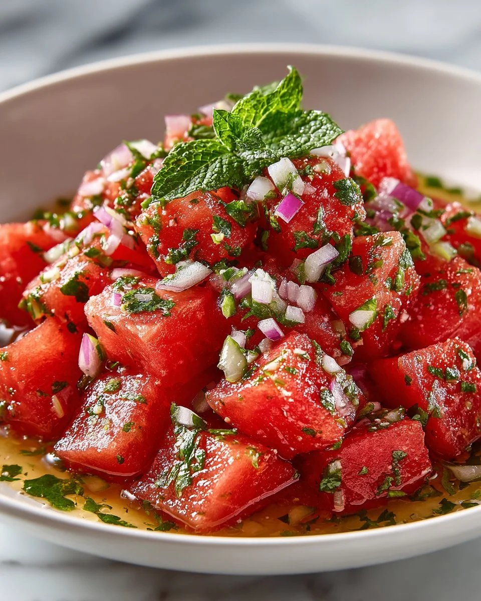 Fresh Watermelon and Mint Salsa