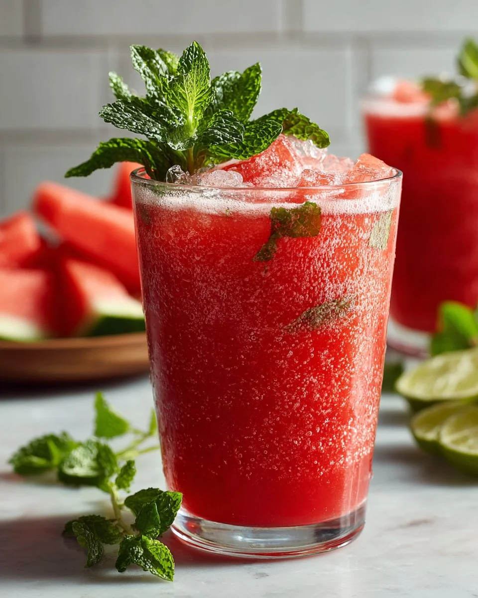 Fresh Watermelon Mint Agua Fresca